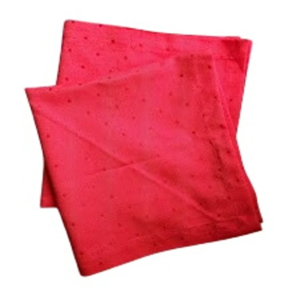 KATE SPADE lot of 2 Reusable Cloth Napkins Red Swiss Polka Dot‎ 20x20